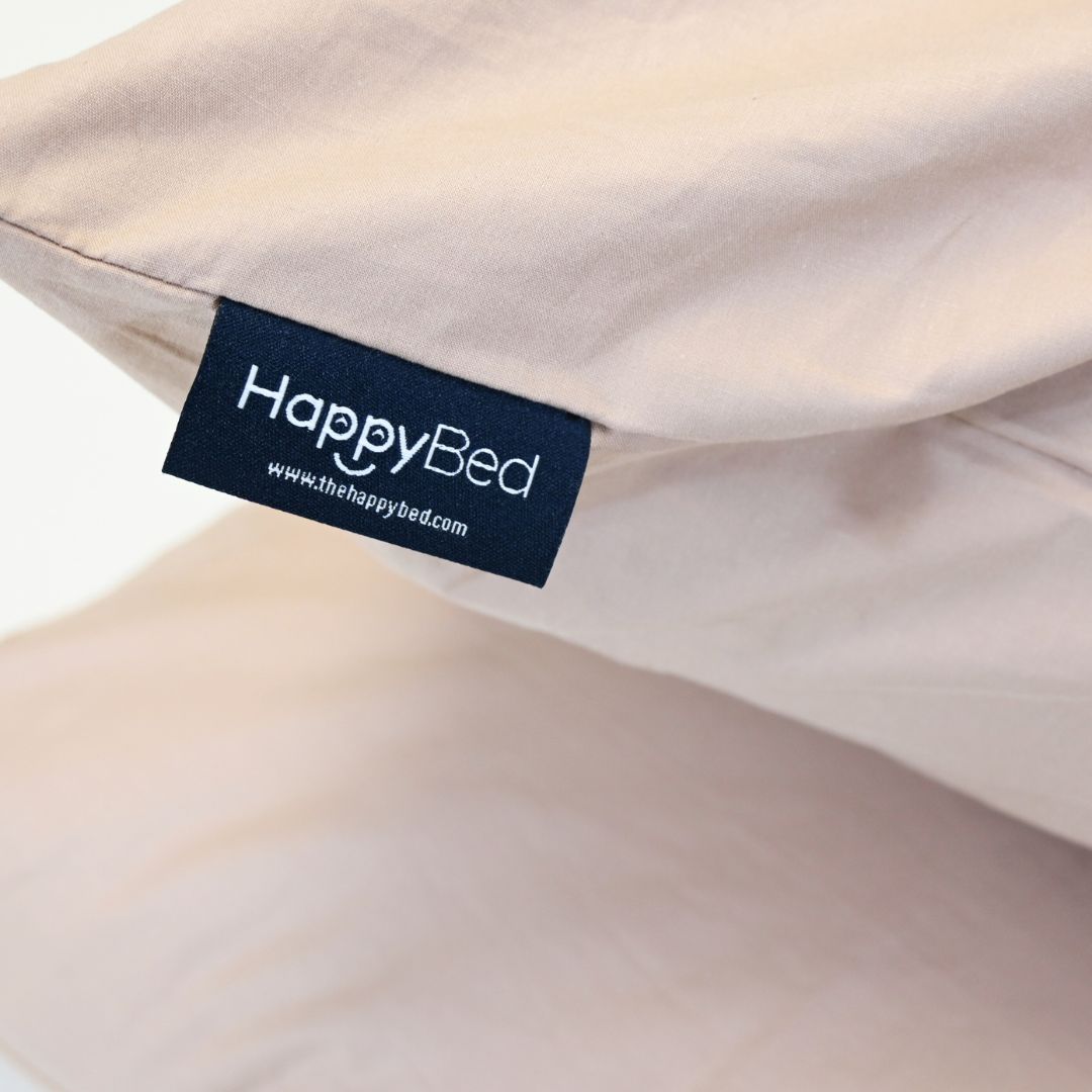 HappyBed Pillowcase | Dune | Set of 2 | Percale Cotton