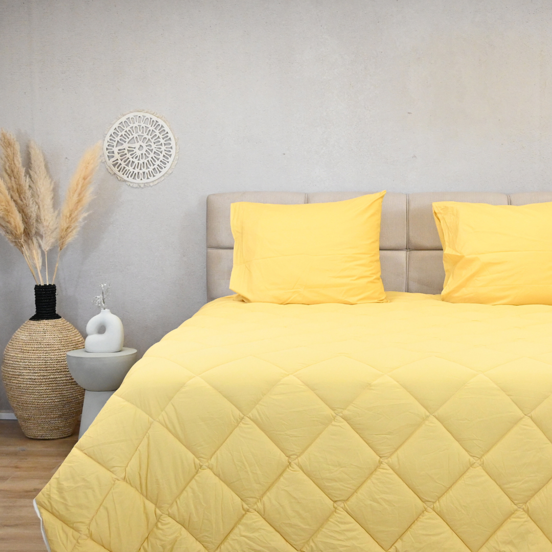 HappyBed Premium Perkal Baumwolle Bundle – Set von 2 + Gratis Kissenbezüge - Ganzjahresdecken