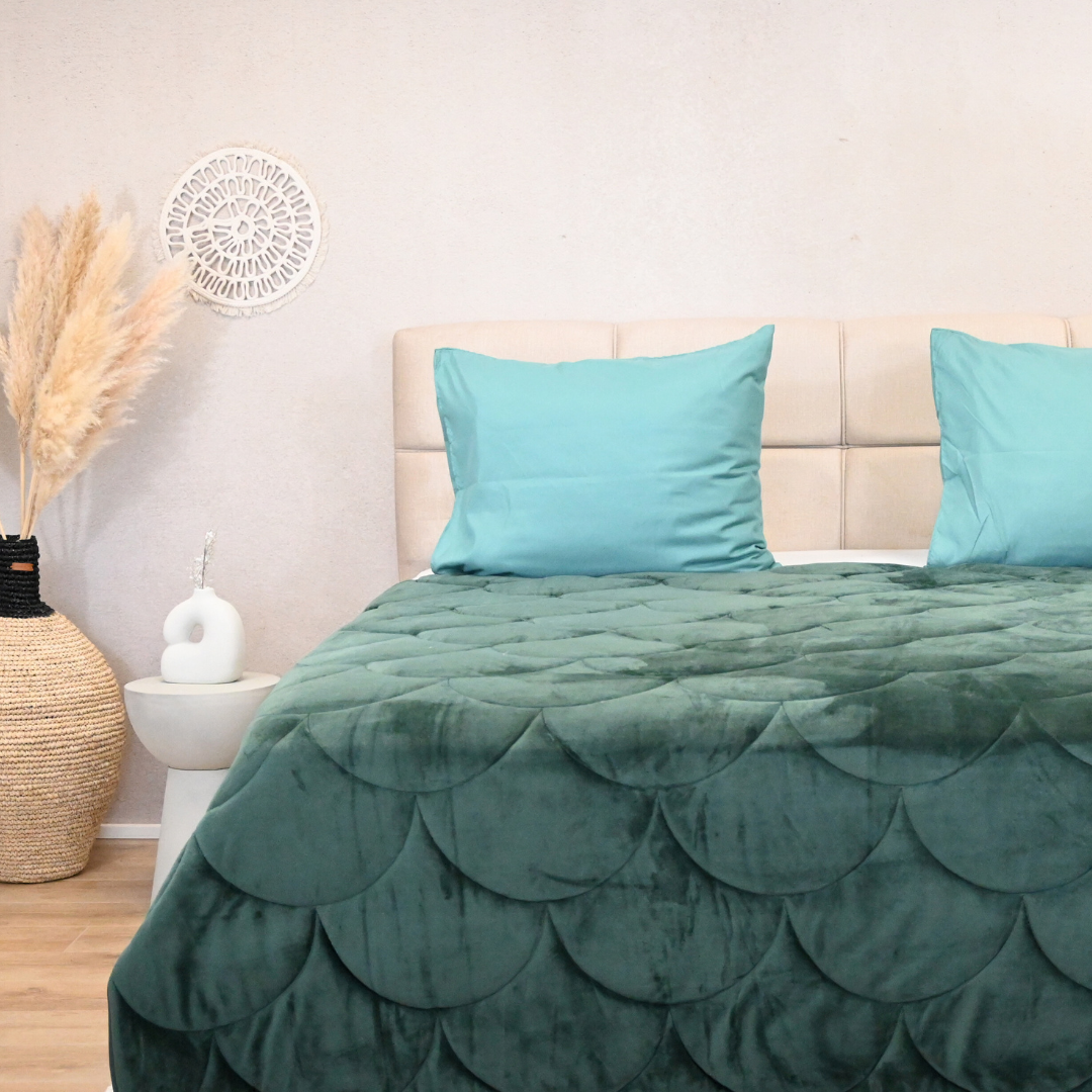 HappyBed Velvet Dark Green - Dekbed voor het hele jaar - SKU: 8717752093397