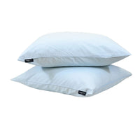 Light blue HappyBed Premium pillowcase set of 2 made from high-quality percale cotton.
