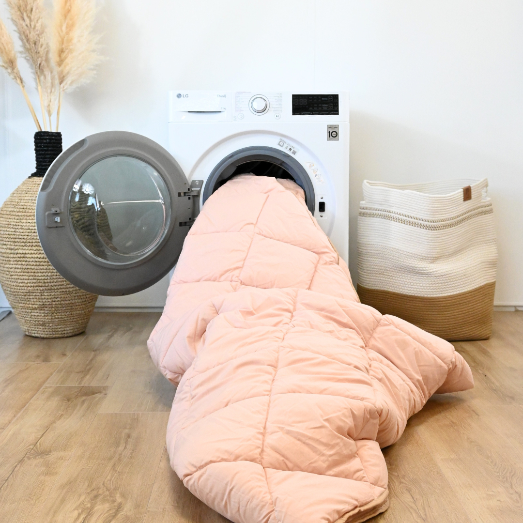 HappyBed Premium - Vintage rosa - Året runt-täcke - Perkalbomull