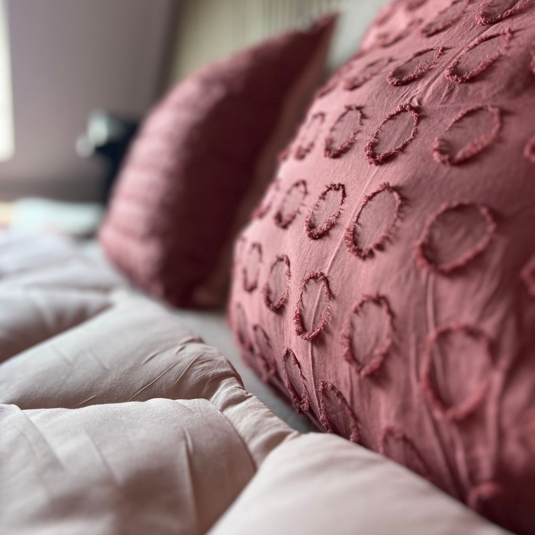HappyBed Tufted pillowcase set 2 pieces - Blushed Pink