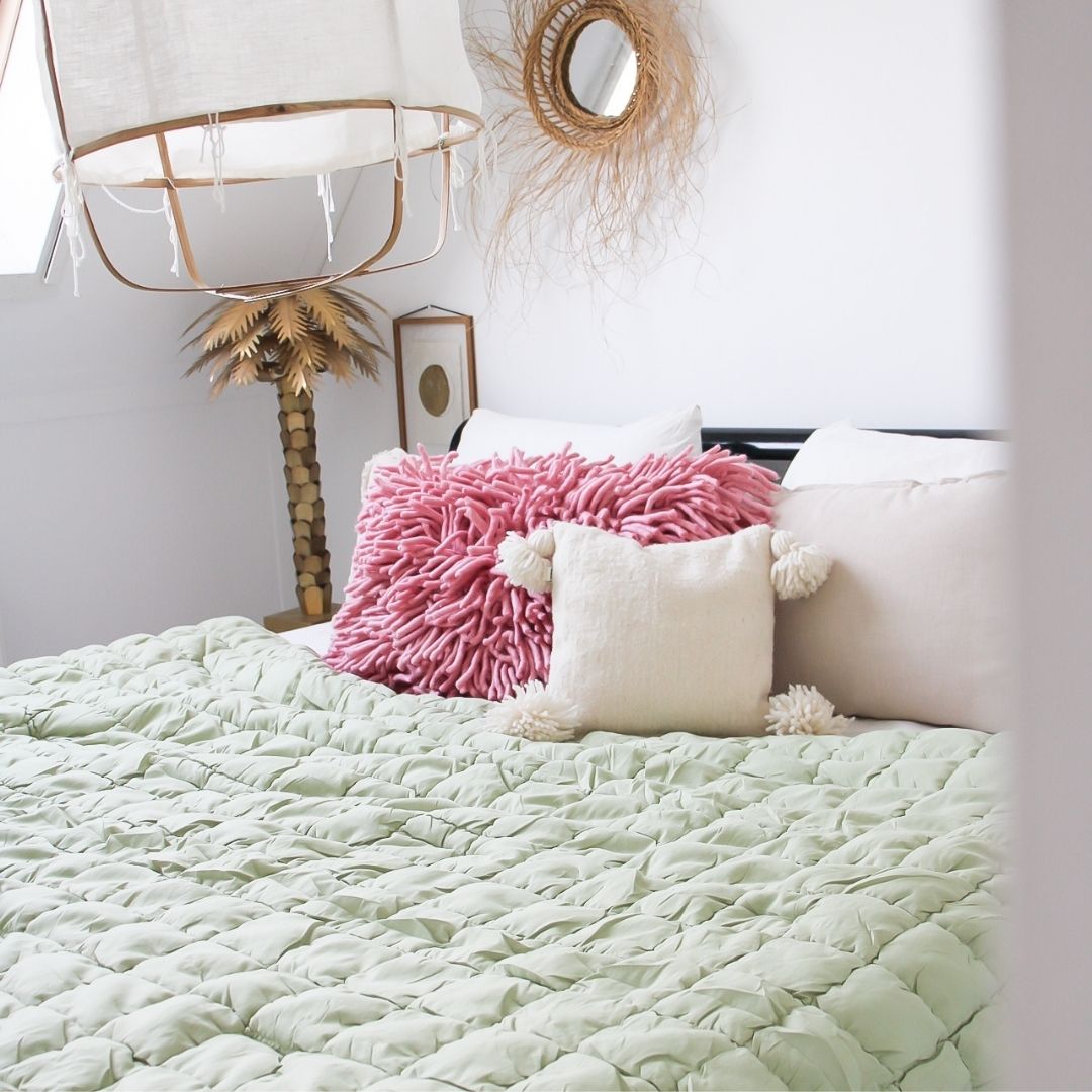 HappyBed Puffy dekbed voor het hele jaar - Pistache