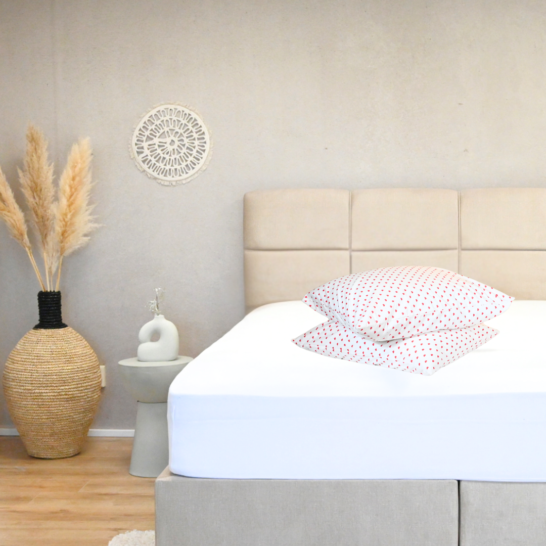 HappyBed Pillowcase | Sweethearts | Set of 2 | 100% Cotton