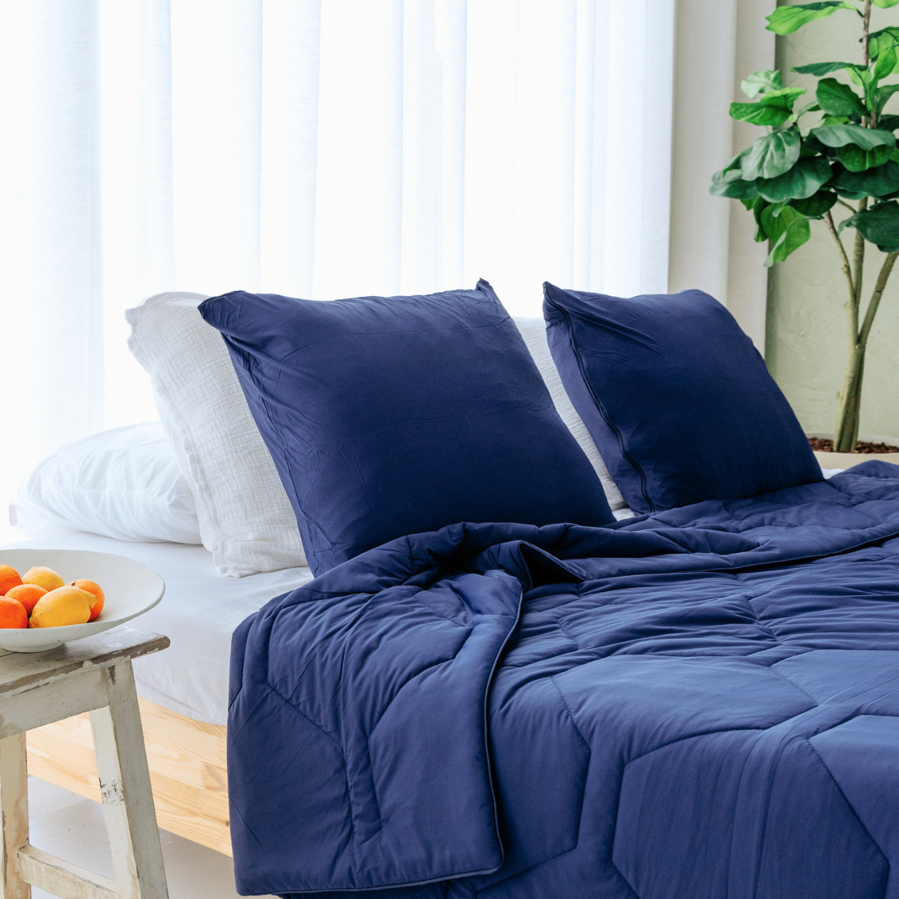 HappyBed Pillowcases | Cooling Navy