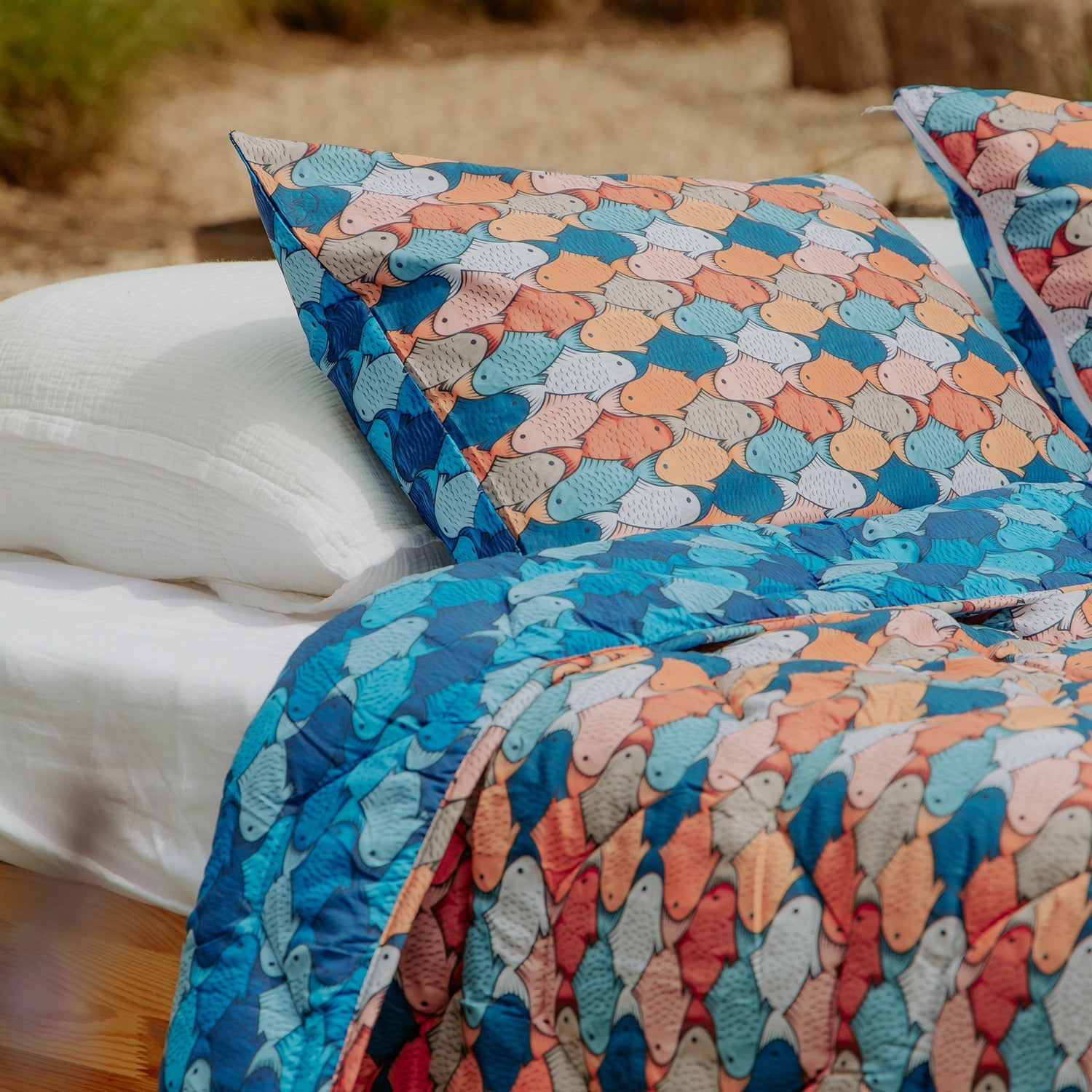 HappyBed x A Fish Named Fred Kissenbezug | 3D Fisch | Set mit 2