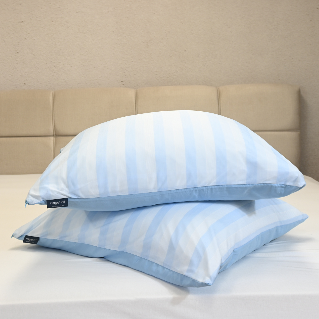 HappyBed Duopack Kissenbezüge (Kühlend) - Blau