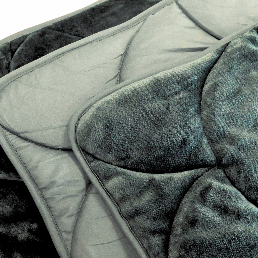 HappyBed Bettdecke | Samt Dunkelgrün | Für das ganze Jahr