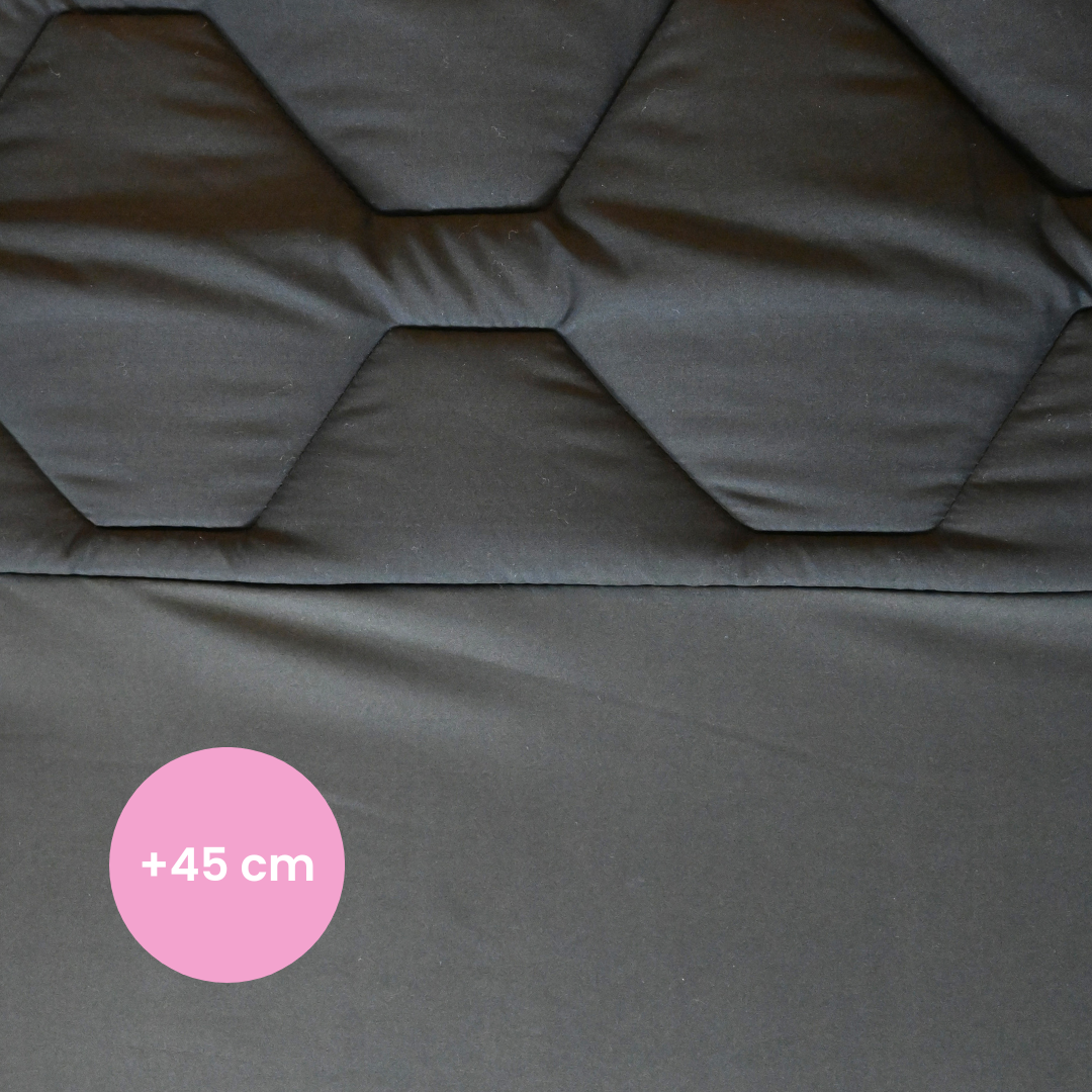HappyBed Black - Duvet for the whole year + tuck-in flap