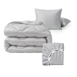 Bundle premium | Satin de coton | Gris