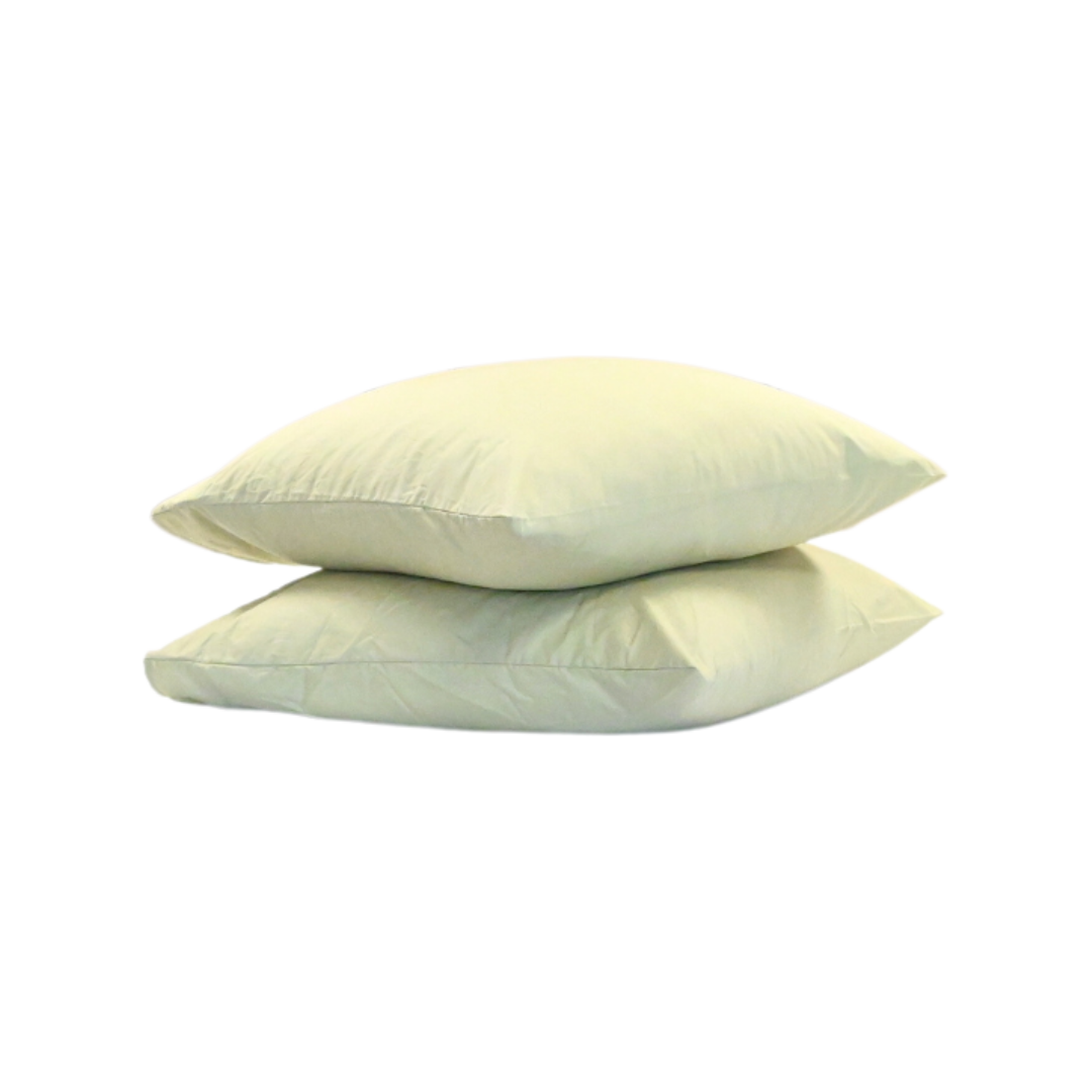 HappyBed Premium sage green kussensloop set of 2 in percal cotton, luxe comfort.