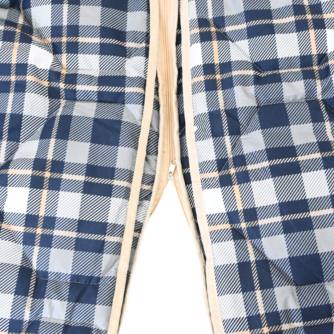 Happybed Tartan - couette partenaire - Couette ajustable pour chaque saison (Boutons-pression)