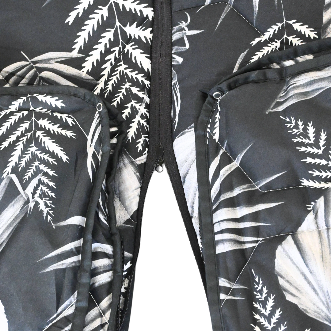 Happybed Black leaves Partner Duvet - Adjustable duvet for every season