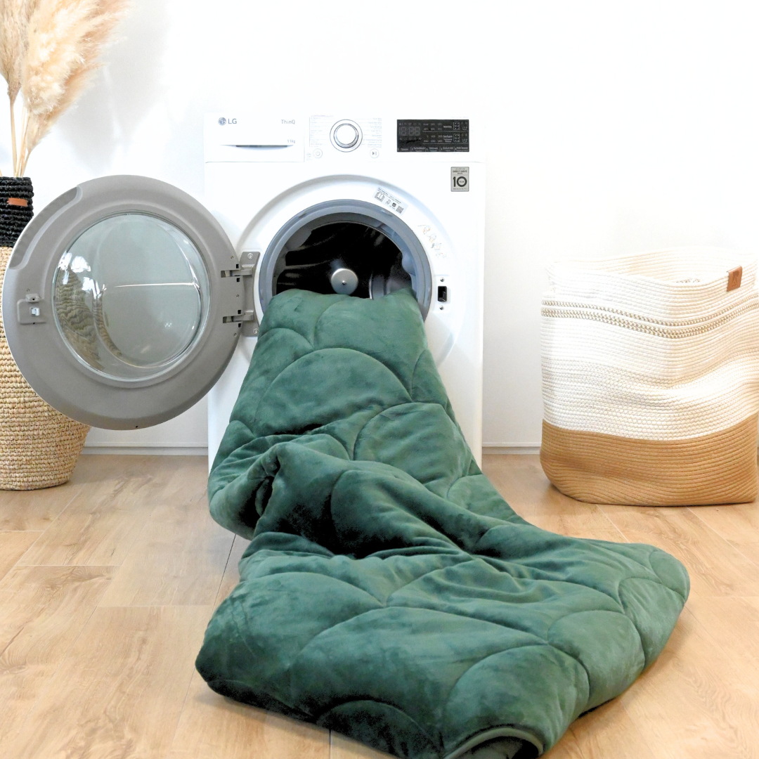 HappyBed Bettdecke | Samt Dunkelgrün | Für das ganze Jahr