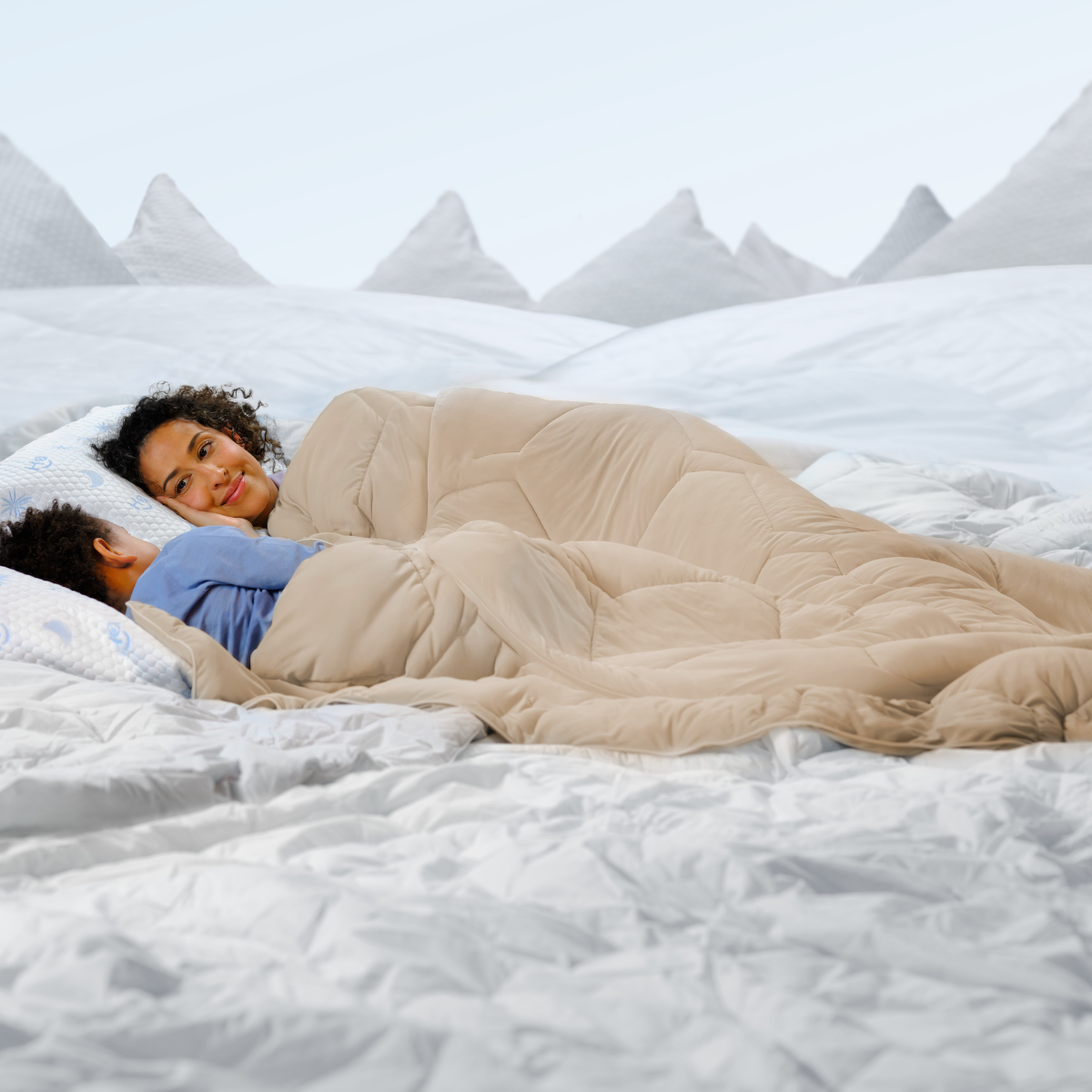 HappyBed Zomerdekbed | Cooling Taupe IceSilk (Levering op 13 April)