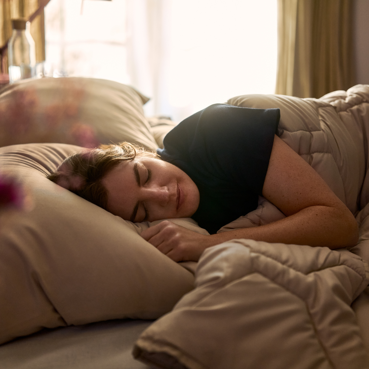 HappyBed Taupe - Duvet for the whole year