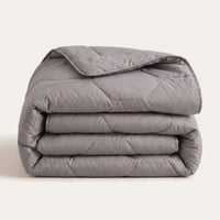 HappyBed couette lavable | Percale plumes | Gris