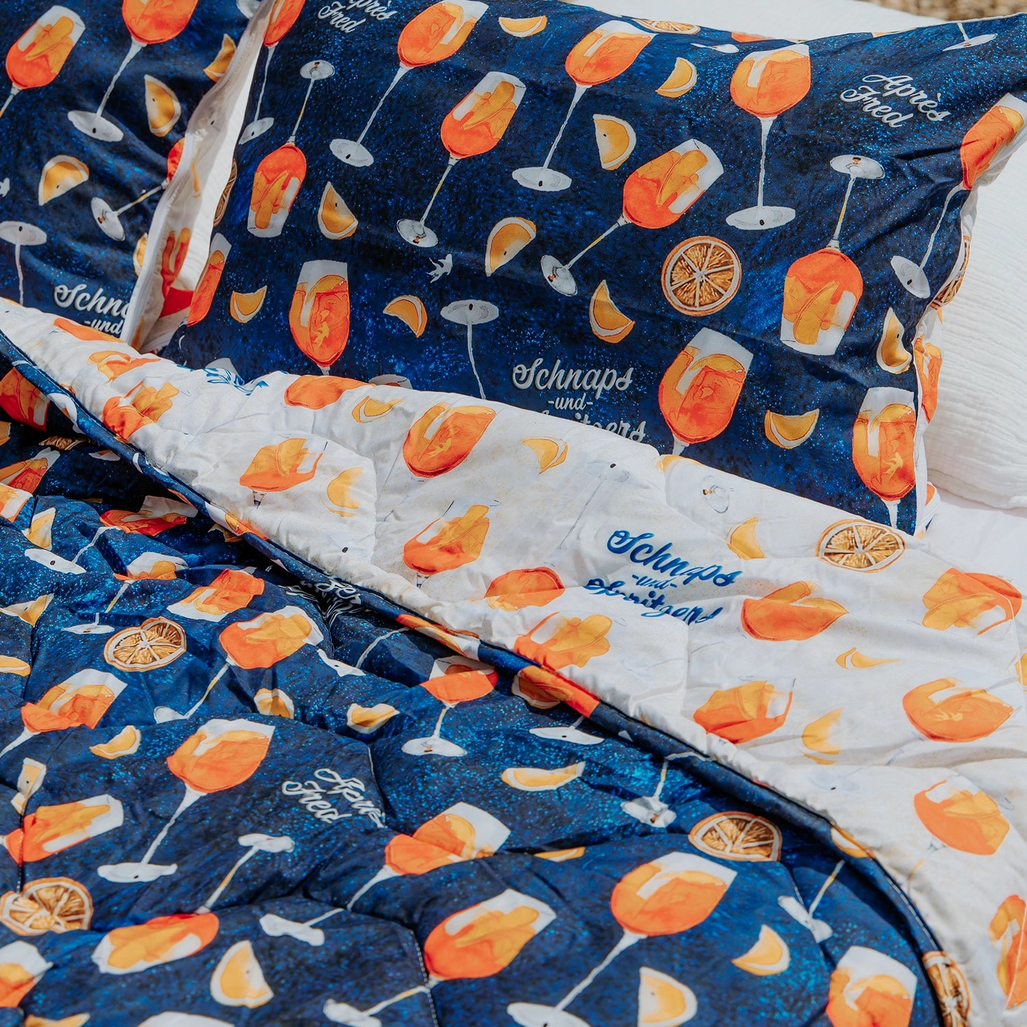 HappyBed x A fish named Fred Pillowcase | Aperol Spritz | Set of 2