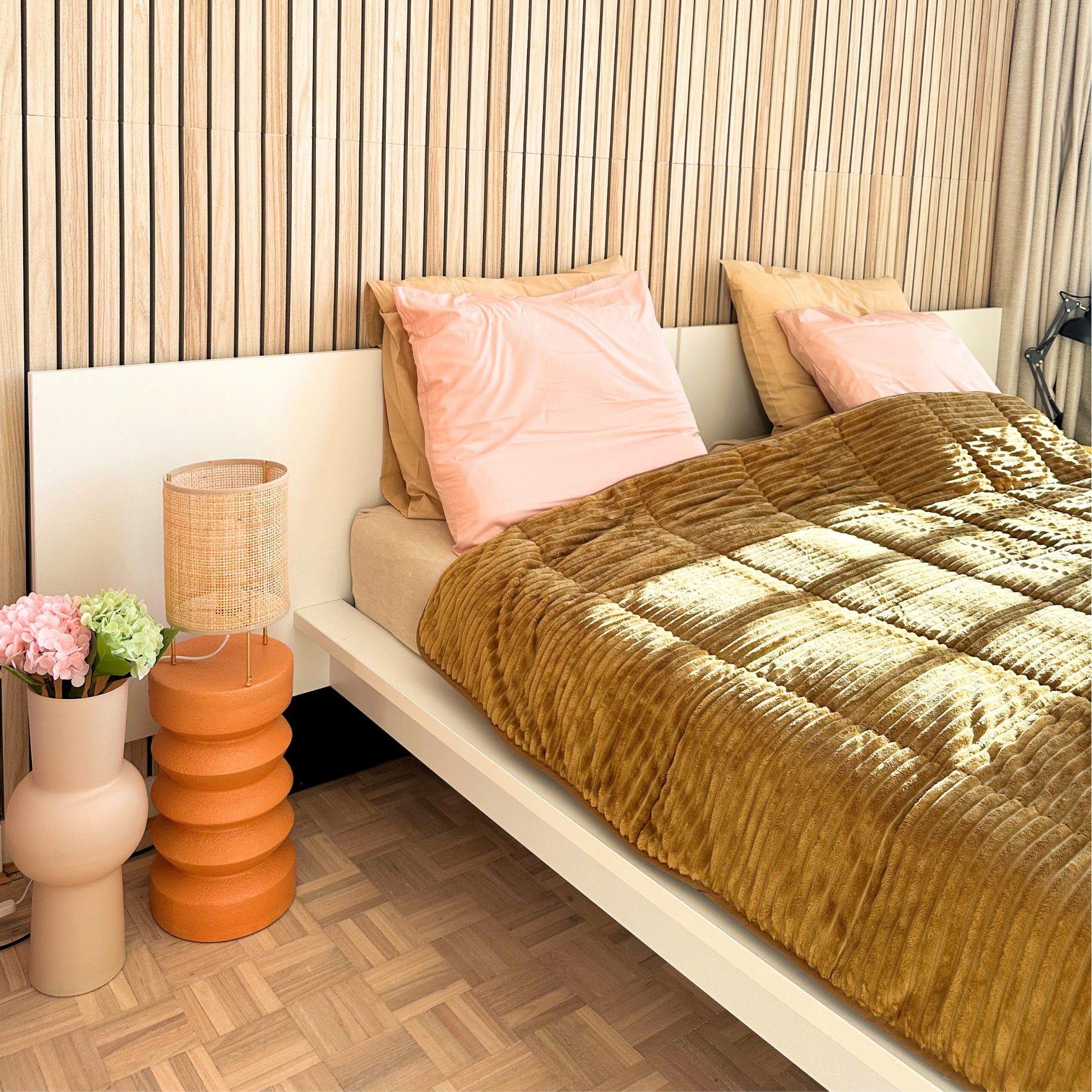 HappyBed Rib Bronze Brown - Duvet for the whole year