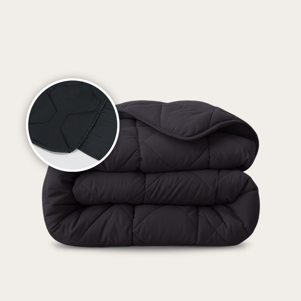 HappyBed Duvet | Black | For all seasons + tuck-in flap - SKU: 8721001725335