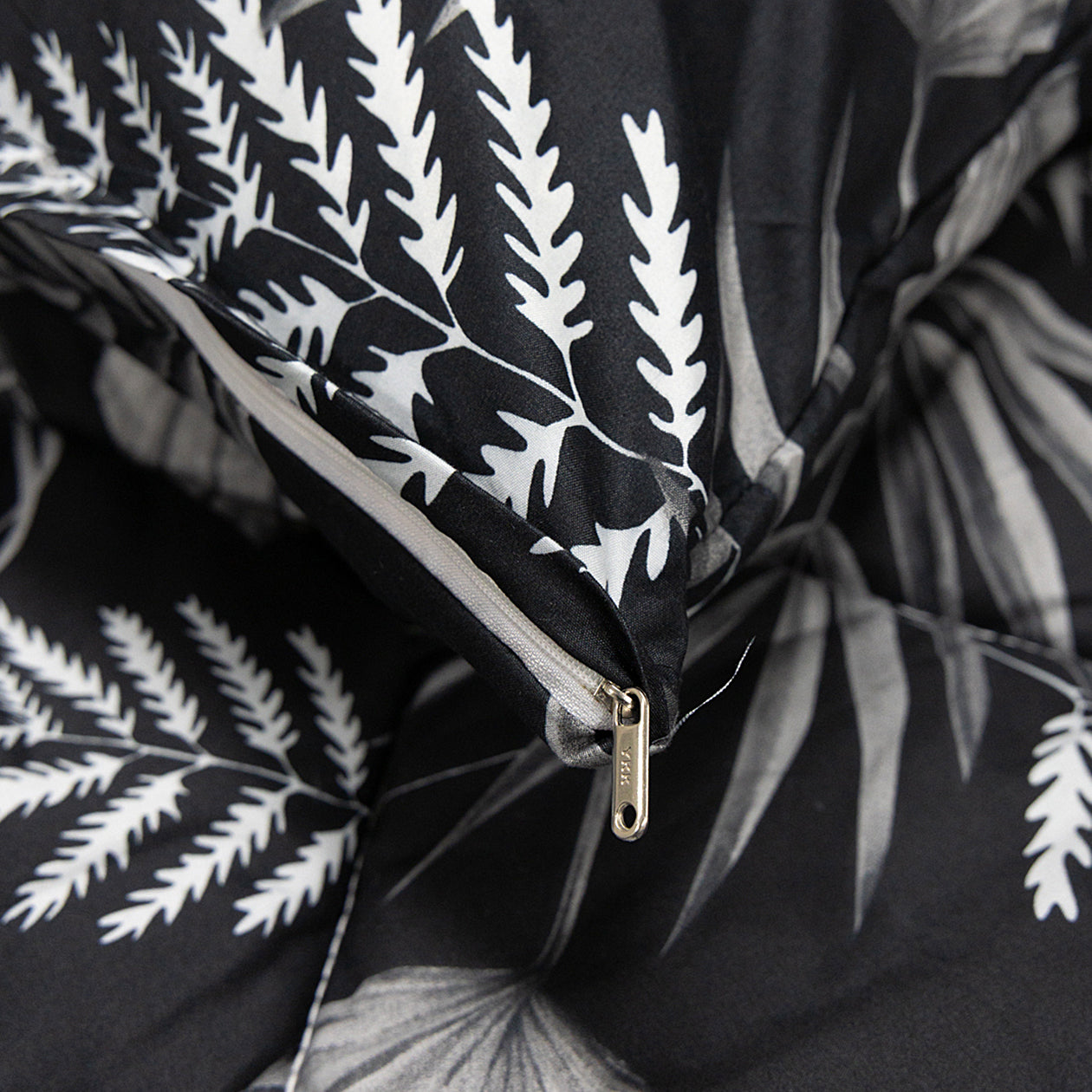 HappyBed taie d'oreiller | Feuilles noires | Lot de 2