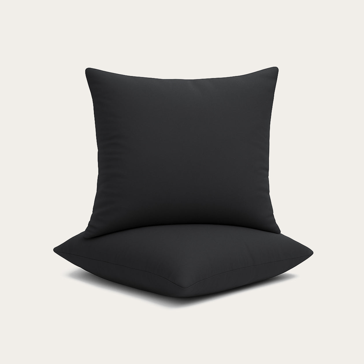 Set van 2 zwarte HappyBed sierkussenslopen met ritssluiting voor luxe comfort en stijl