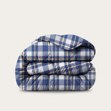 HappyBed Tartan dekbed in blauw ruitpatroon, zacht, hypoallergeen en geschikt voor elk seizoen
