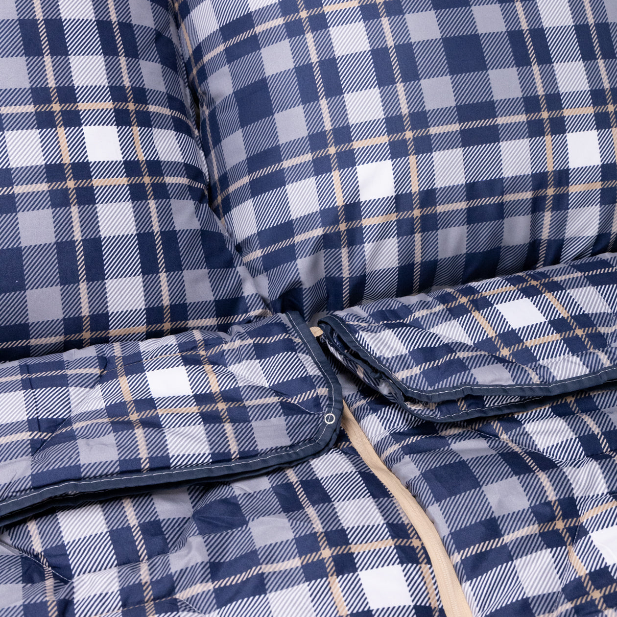 Happybed 4-Season Partner Duvet | Tartan | Adjustable per person
