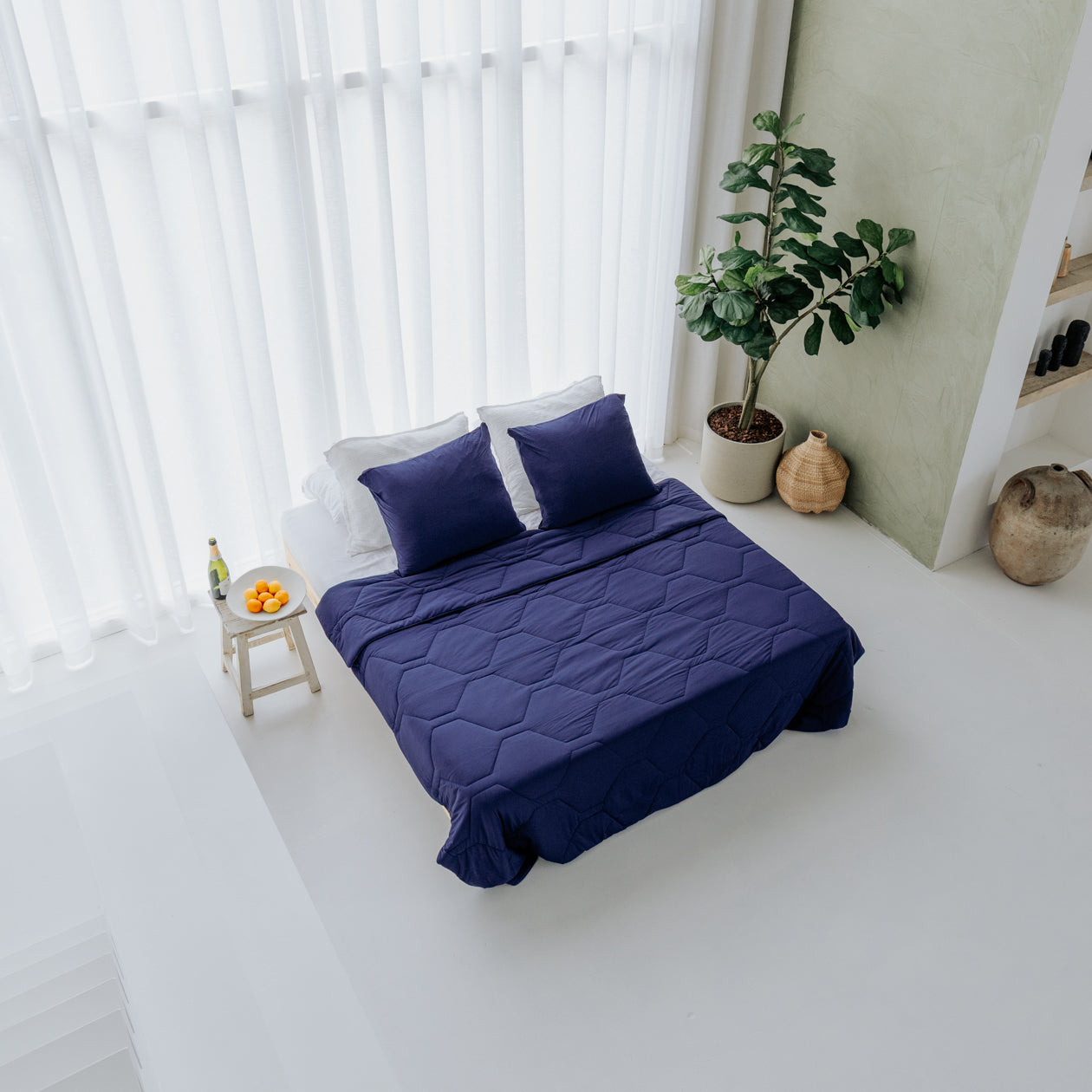 HappyBed Sommerdecke | Kühlend Navy