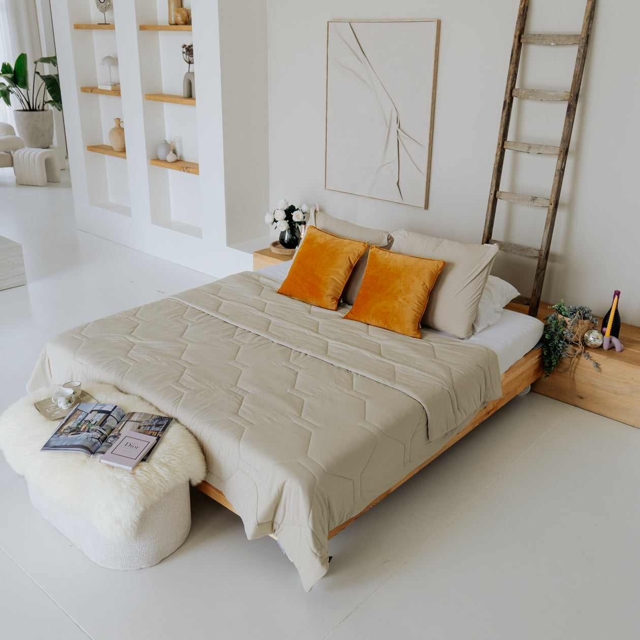HappyBed Zomerdekbed | Cooling Taupe