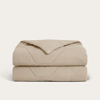 HappyBed Zomerdekbed cooling taupe, licht en ademend zomerdekbed met IceSilk™ stof voor verkoeling.