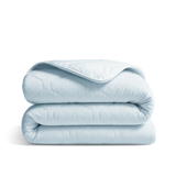 HappyBed wasbaar all-season dekbed in corduroy delicate blauwe kleur, hypoallergeen en sneldrogend