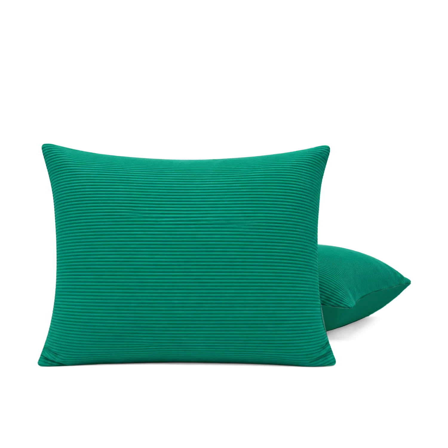 HappyBed kussensloop set van 2 in smaragdgroen corduroy met ritssluiting