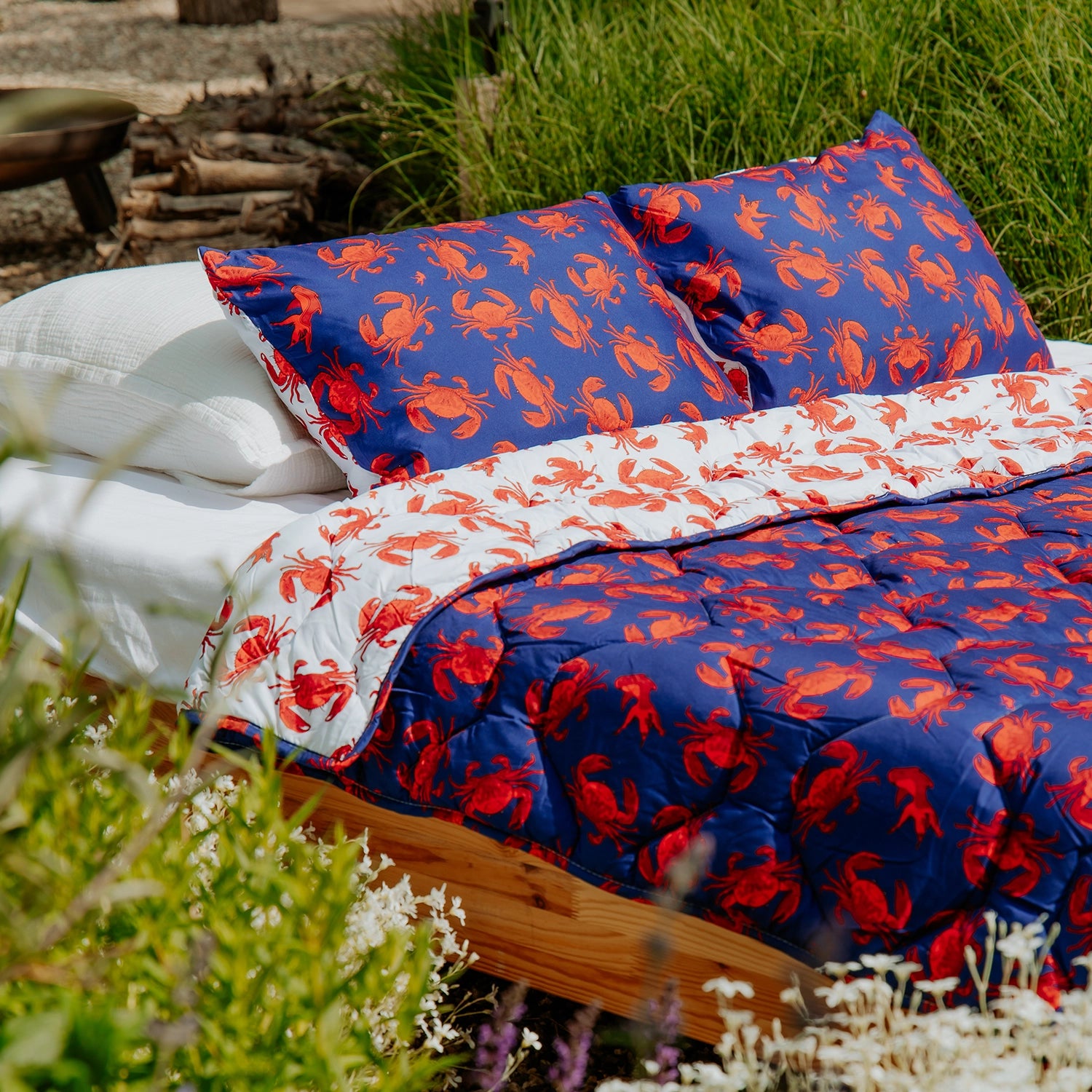 HappyBed x A fish named Fred Kissenbezug | Coastal Crab | 2er-Set