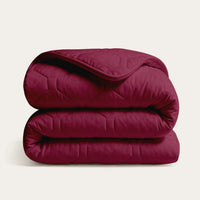 HappyBed dekbed Crimson Plum winterdekbed zacht en warm in diepe roodpaarse kleur