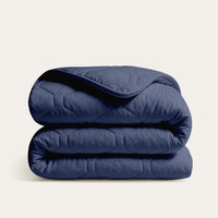 HappyBed Dark Blue dekbed voor het hele jaar, donkerblauw, ademend, hypoallergeen en sneldrogend
