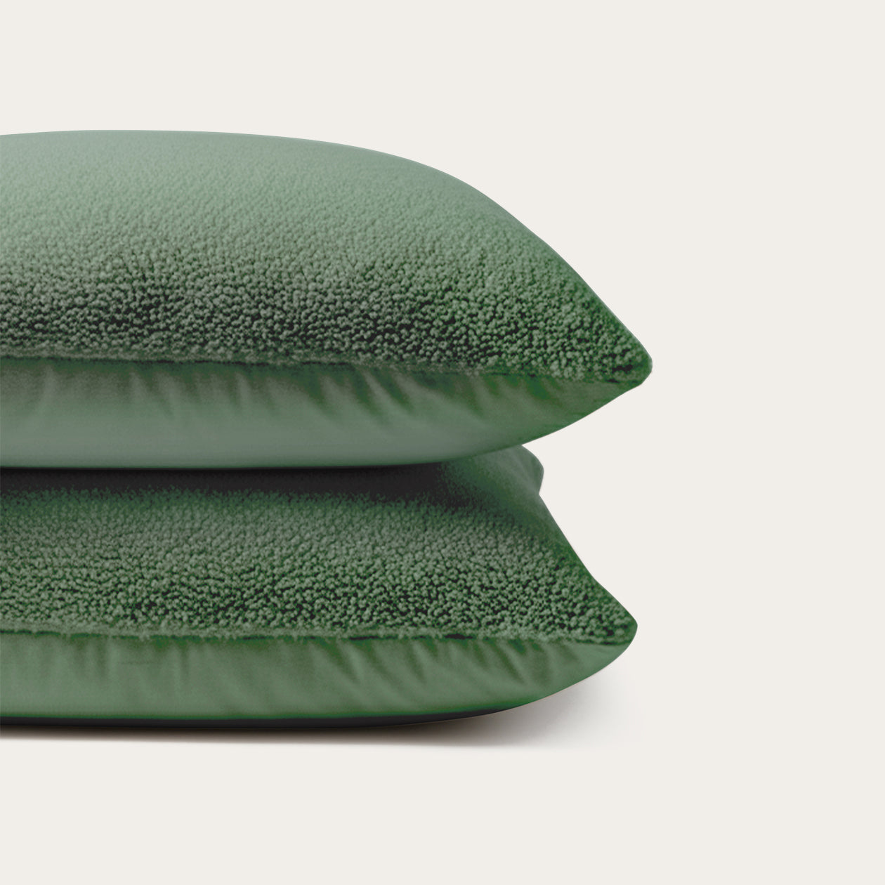 HappyBed Pillowcase | Teddy Dark Green | Set of 2