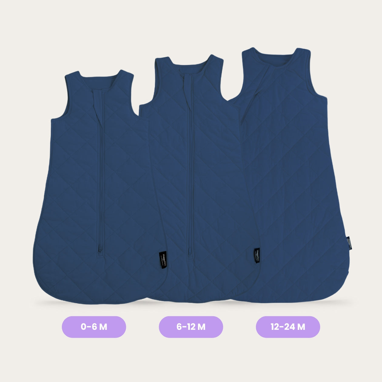 HappyBed Weighted Baby Sleep Sack | Deep Blue | TÜV & SGS tested