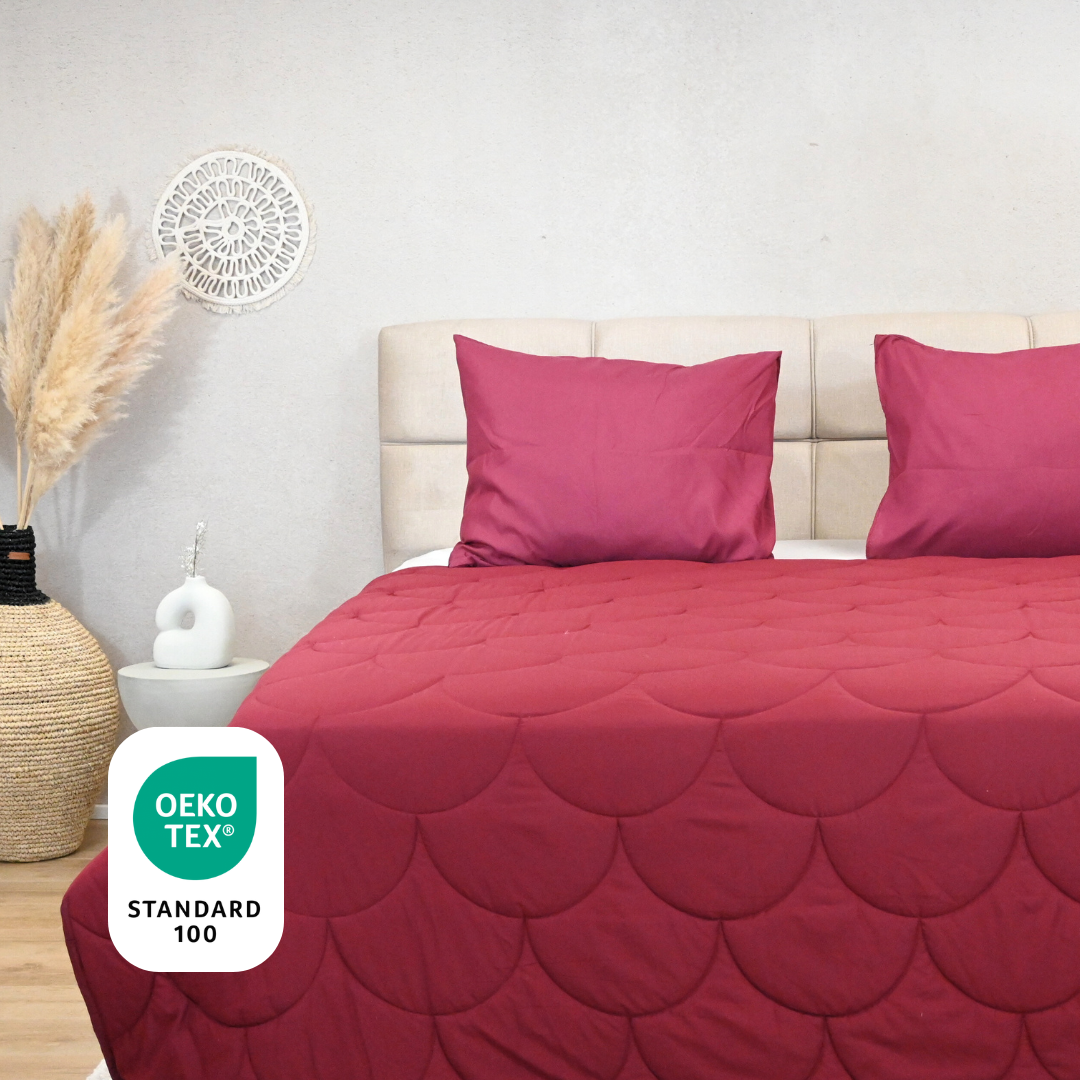 HappyBed - Teddy - Bordeaux - Couette sans housse toutes saisons