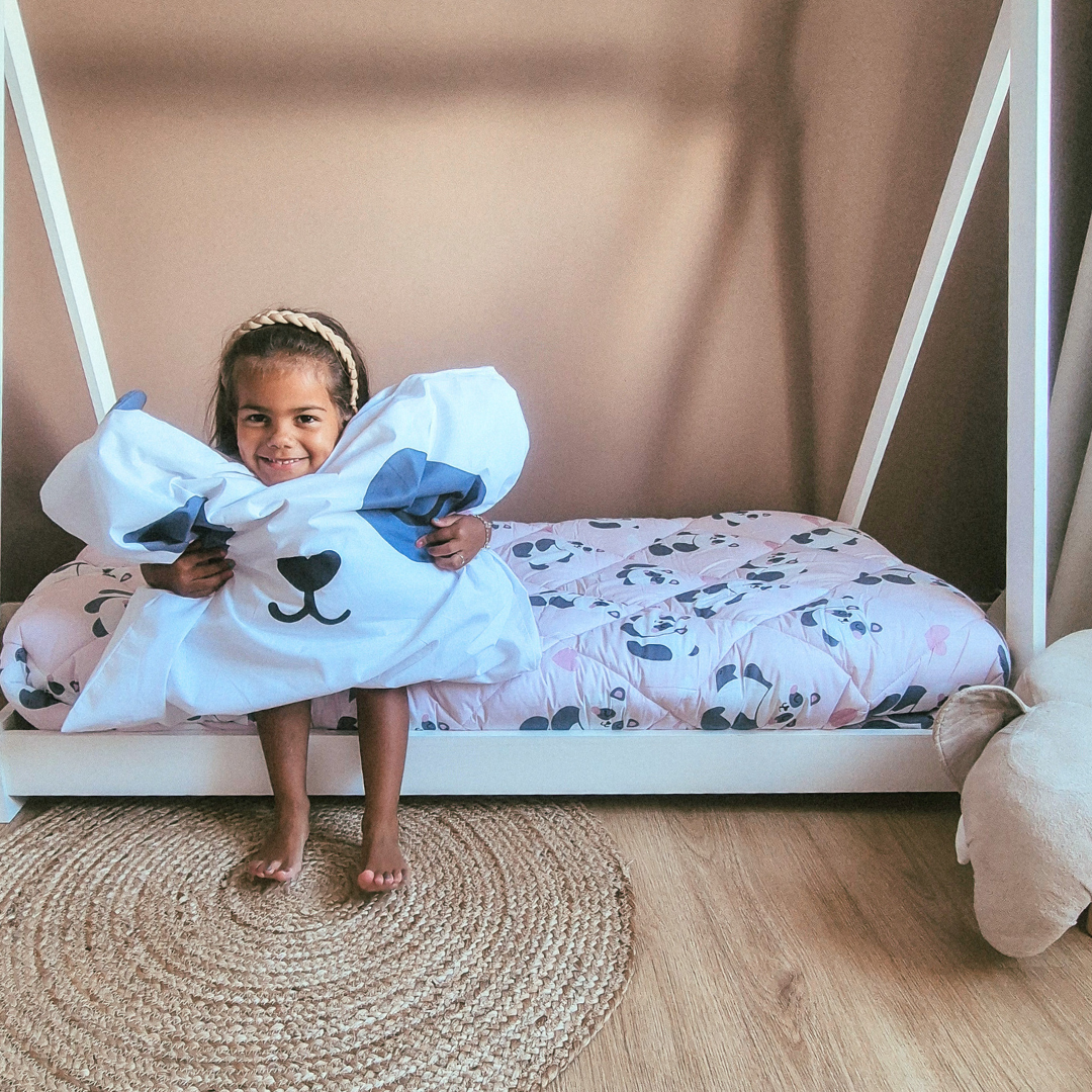 HappyBed kids - paquete de edredones para niña - Lizzy lama & Peter panda + fundas de almohada
