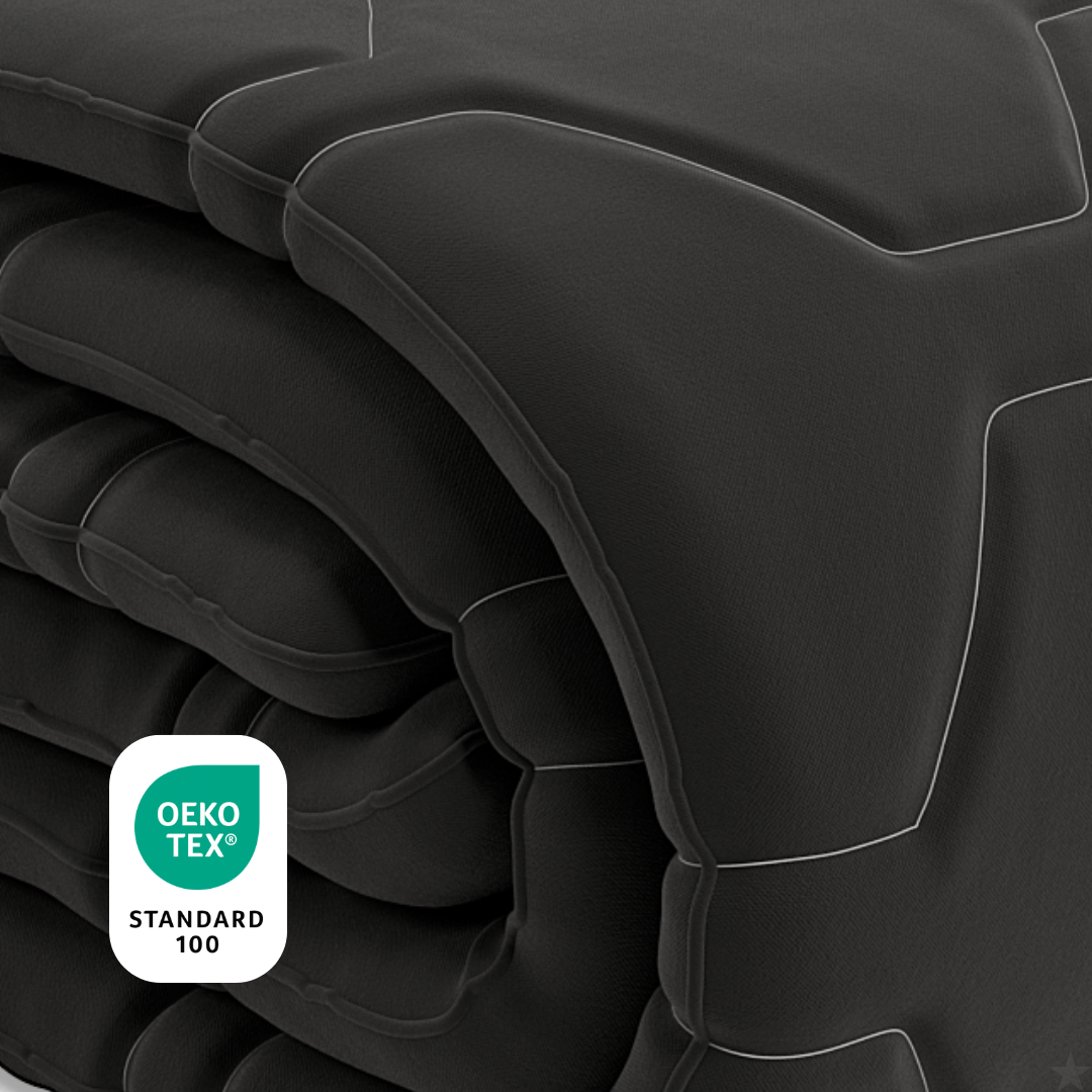 HappyBed Black - Couette ajustable 4 saisons sans housse