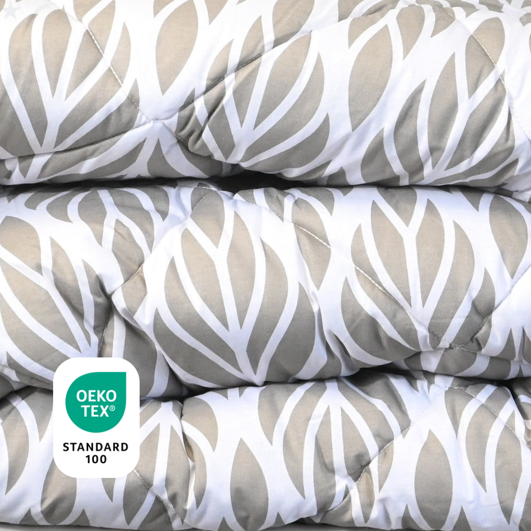 HappyBed Gentle Waves duvet, 100% cotton, hypoallergenic, suitable for all seasons.