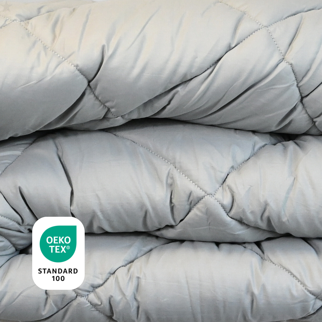 HappyBed Premium - Pebble grey - All-season duvet - Percale cotton