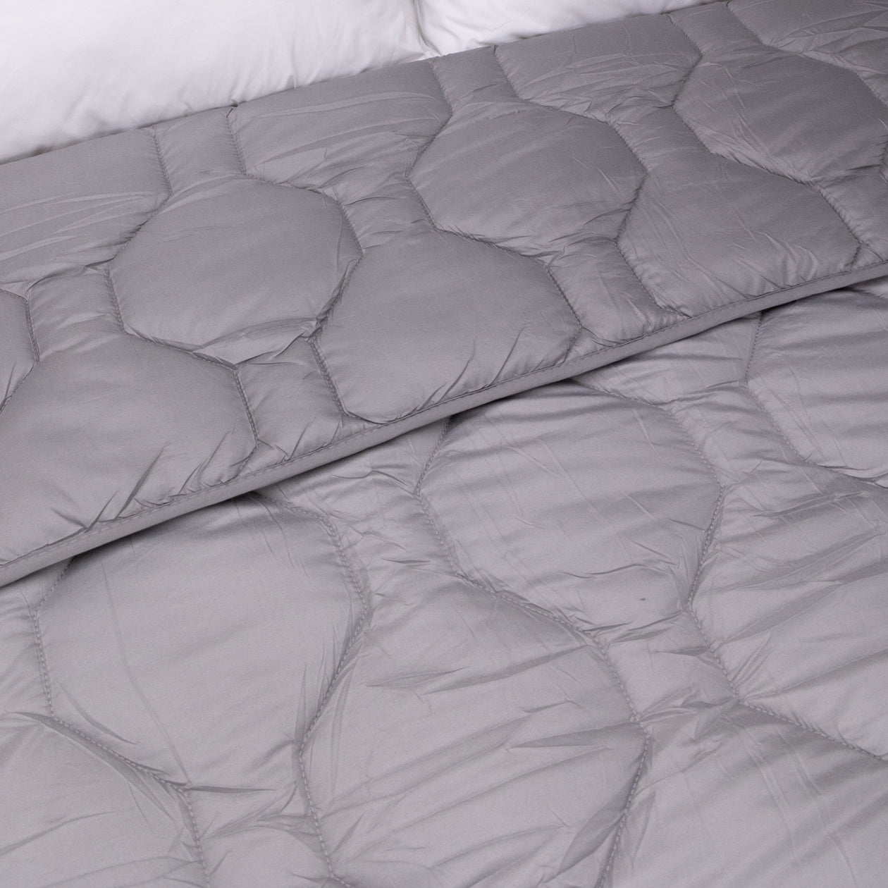 HappyBed 4-Seizoenen Dekbed | Glossy Grey | Afstelbaar