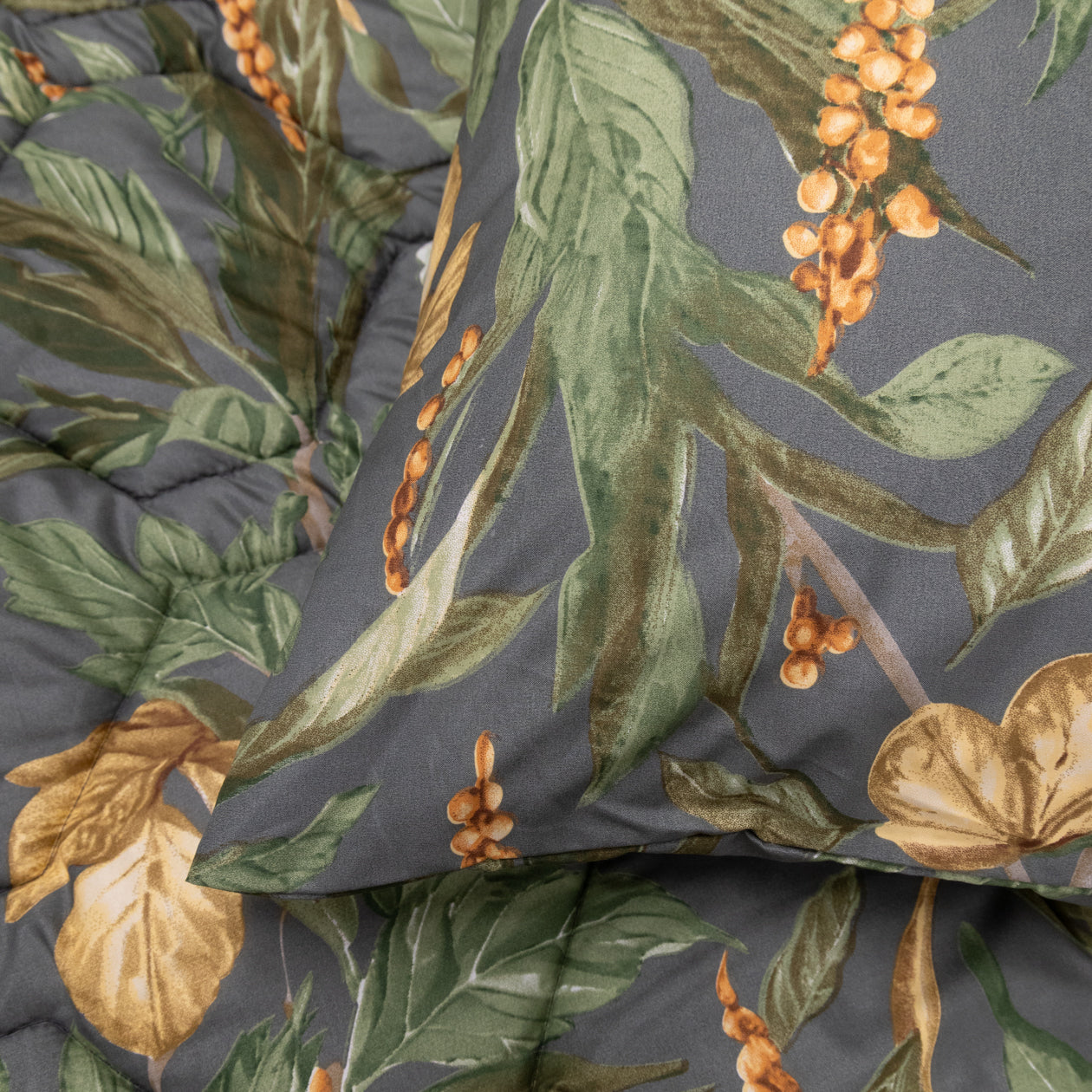 HappyBed Kissenbezug | Golden Foliage | 2er Set | Mikrofaser