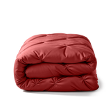 HappyBed Dekbed wasbaar all season met luxe plooien en zijdezachte afwerking in Umber kleur