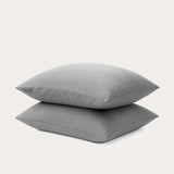 Grey kussensloop set 2 stuks 60x70cm van 100% zacht ademend microvezel met ritssluiting