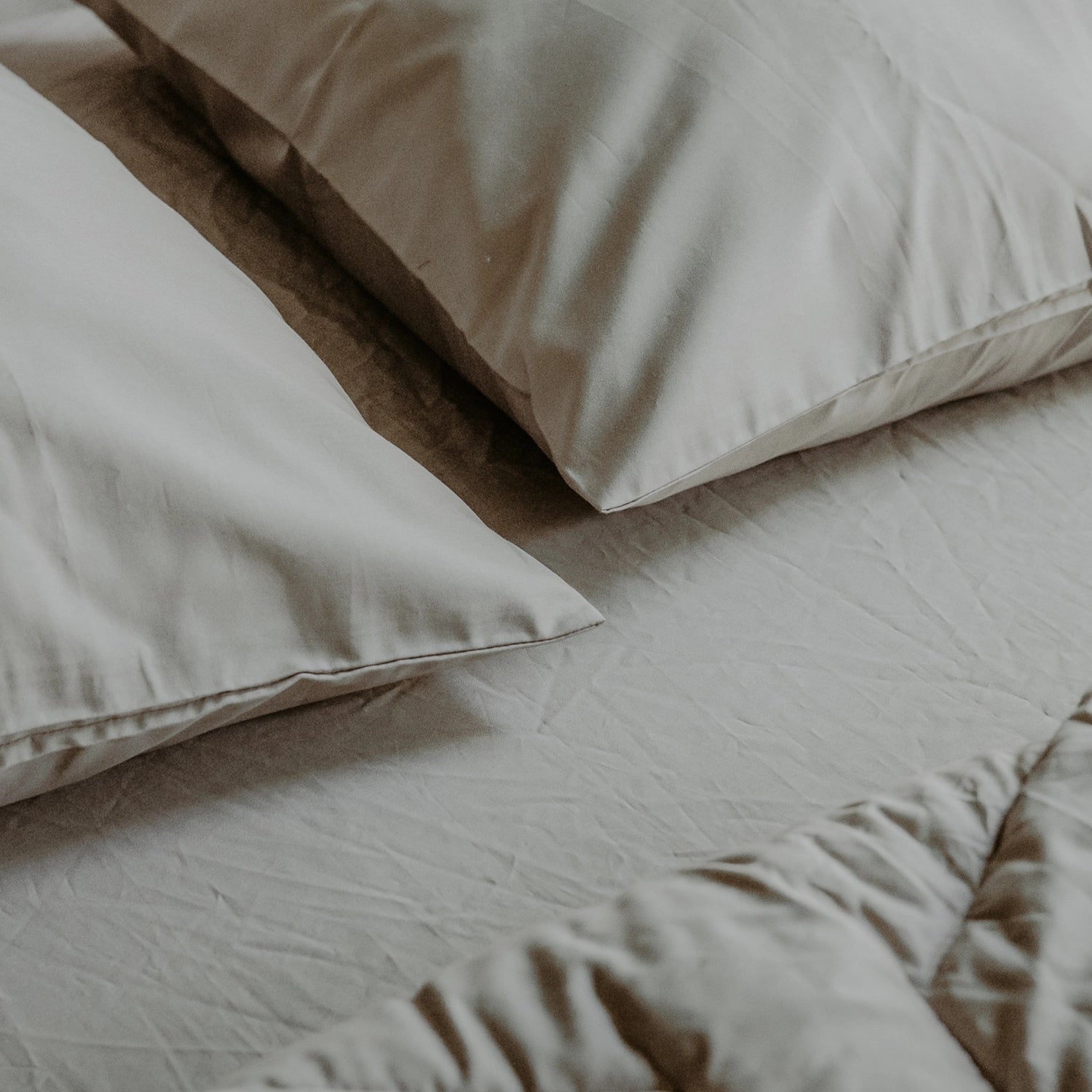 Pudebetræk | Premium percale | Taupe | Sæt med 2