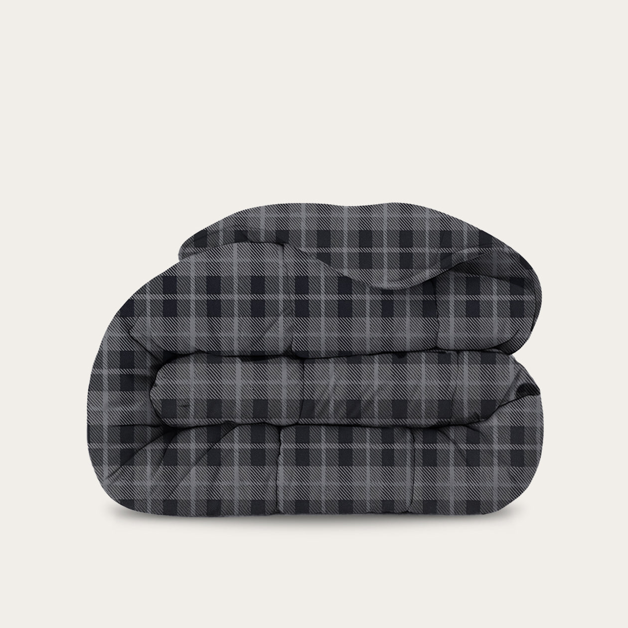 HappyBed Bettdecke | Grau kariert | Für das ganze Jahr - SKU: 8721001722341