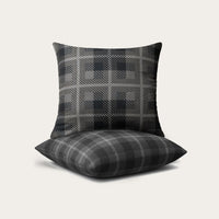HappyBed Decorative Pillowcase | Grey Tartan | Set of 2